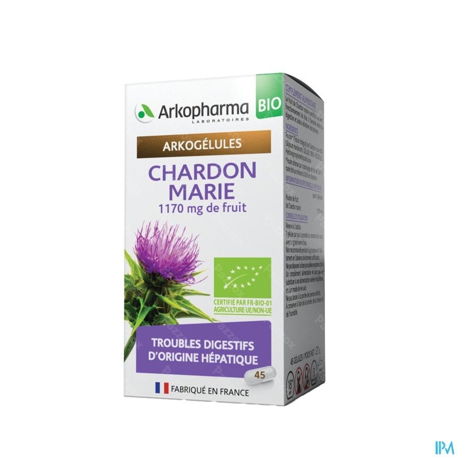 Arkopharma Arkogelules Chardon Marie Bio 45 Gélules