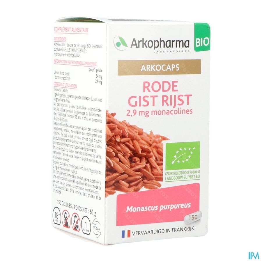 Arkocaps Rode Gist Rijst Bio 150 Capsules 