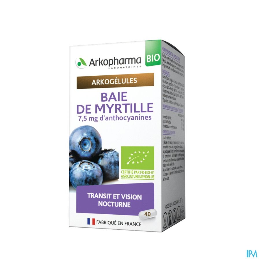 Arkogelules Myrtille Baie Bio Caps 40 Nf