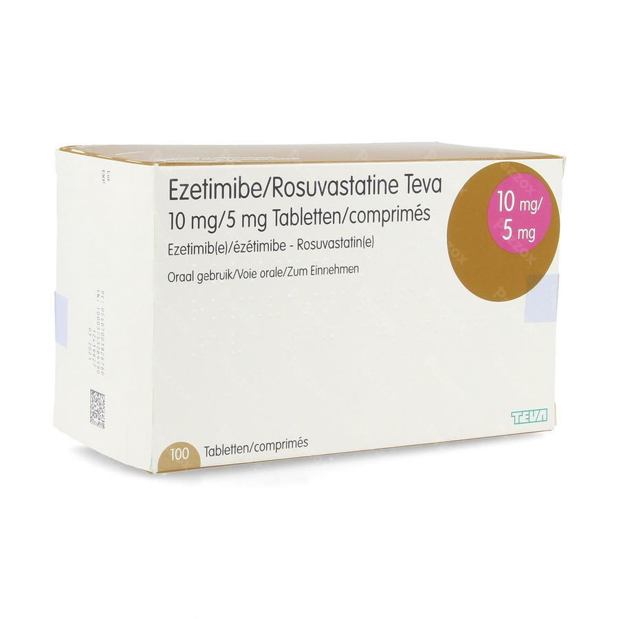 Ezetimibe Rosuvastatine Teva 10mg/ 5mg Comp 100