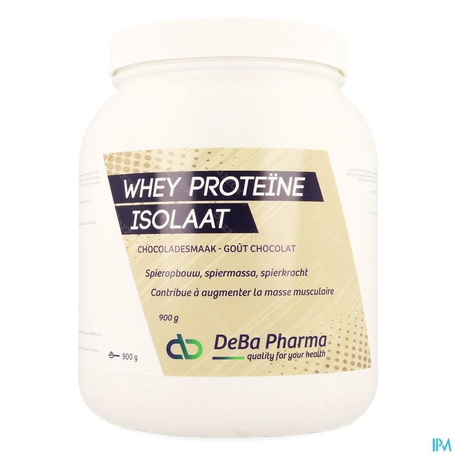 Whey Proteine Isolaat Chocolat 900g Deba