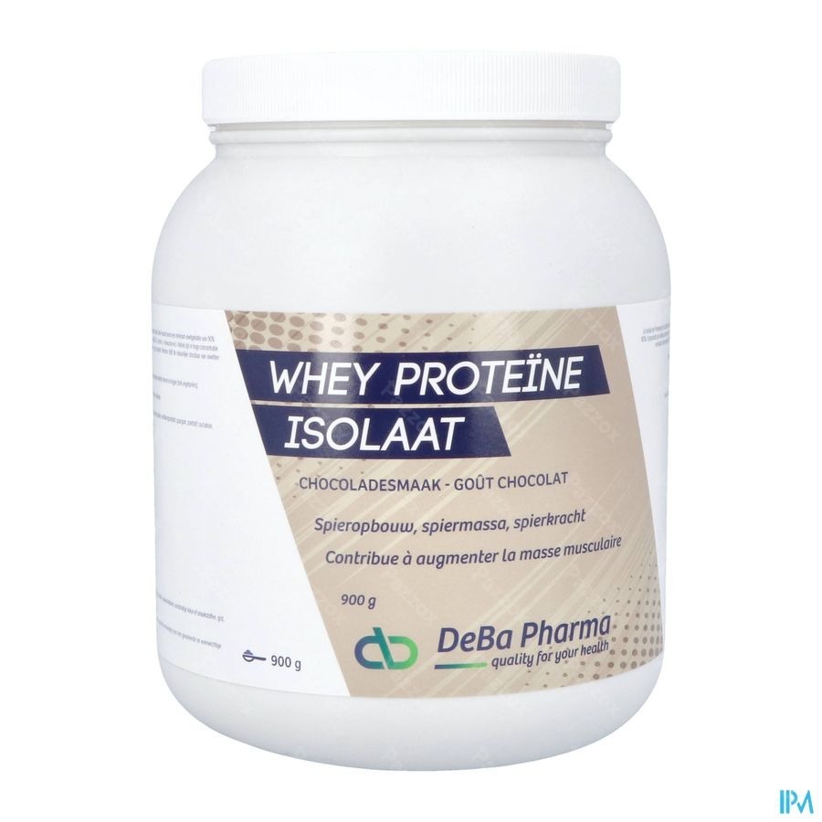Whey Proteine Isolaat Chocolat 900g Deba
