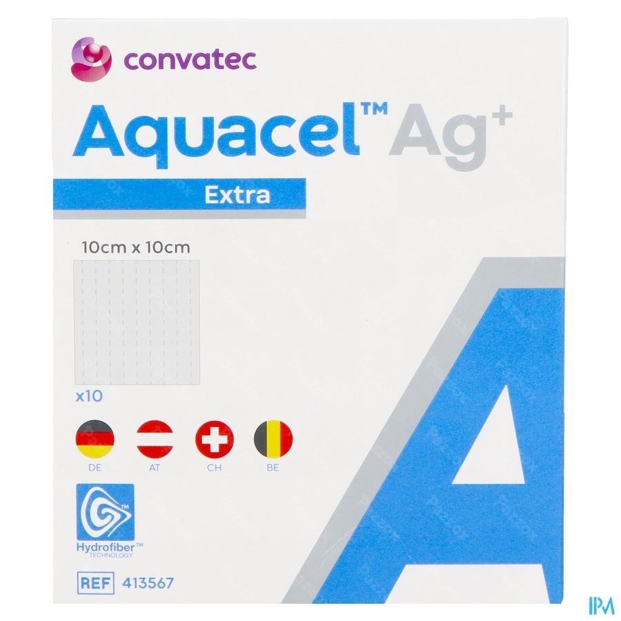 Aquacel Ag+ Extra 10 X 10cm 10 413567