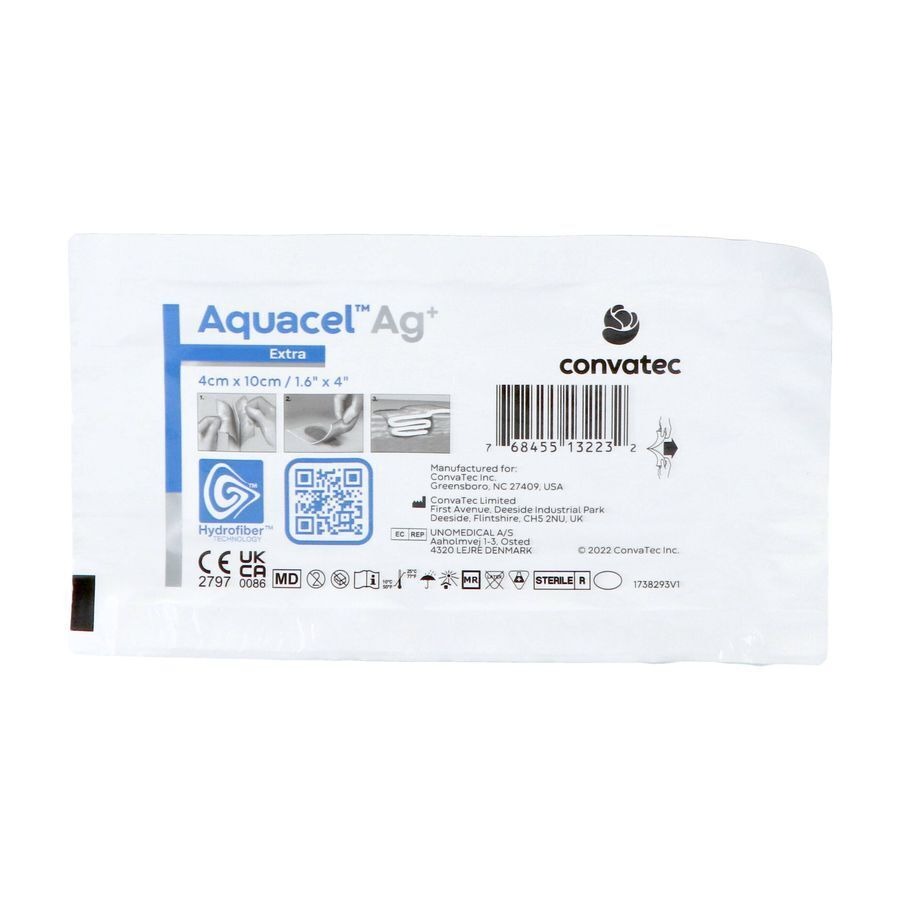 Aquacel Ag+ Extra 4 X 10cm 10 413581