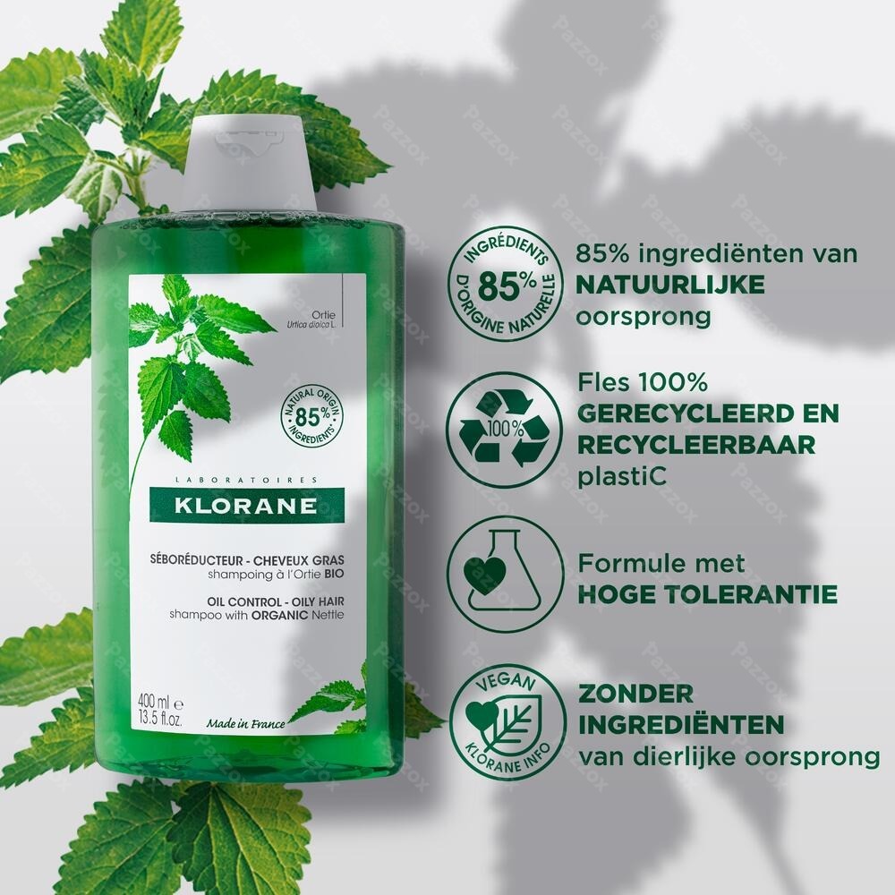 Klorane Sebumregulerende Shampoo Met Brandnetel Vet Haar 200ml