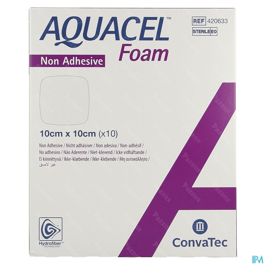 Aquacel Foam Non-adhesif 10x10cm 10