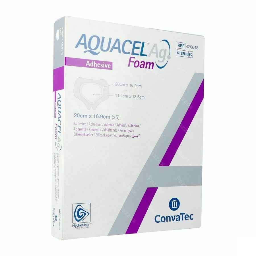 Aquacel Ag Foam Adhesif Sacral 5