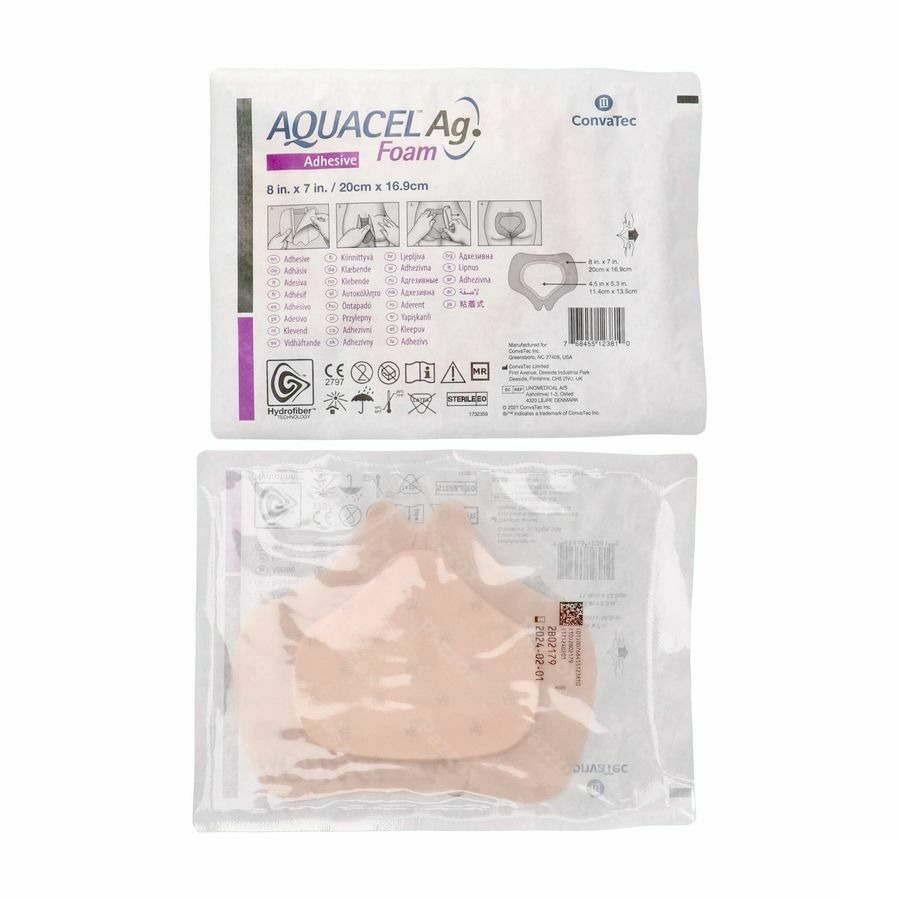 Aquacel Ag Foam Adhesif Sacral 5
