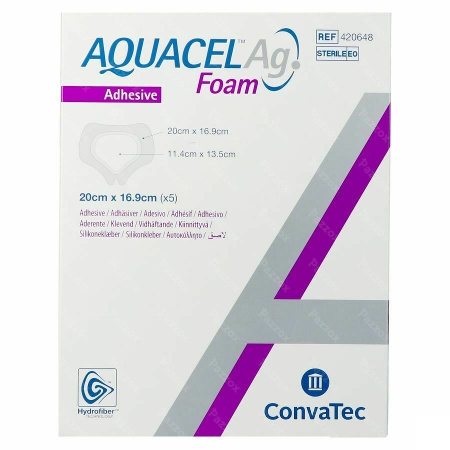 Aquacel Ag Foam Adhesif Sacral 5