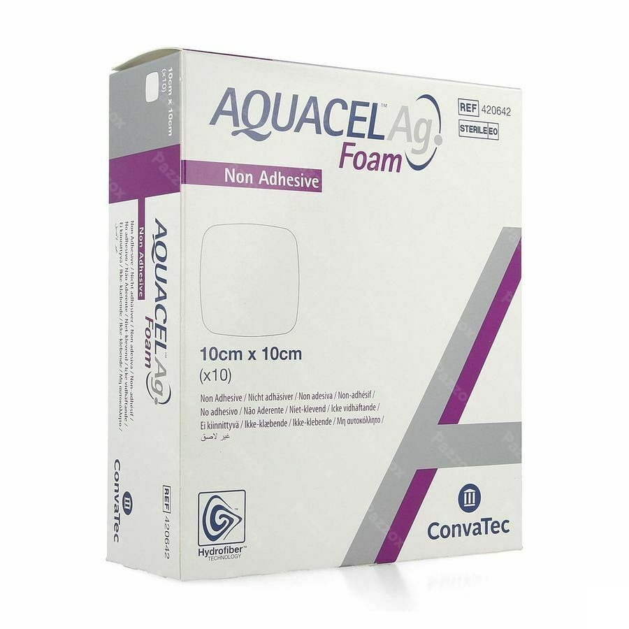 Aquacel Ag Foam Non Adhesif 10x10cm 10