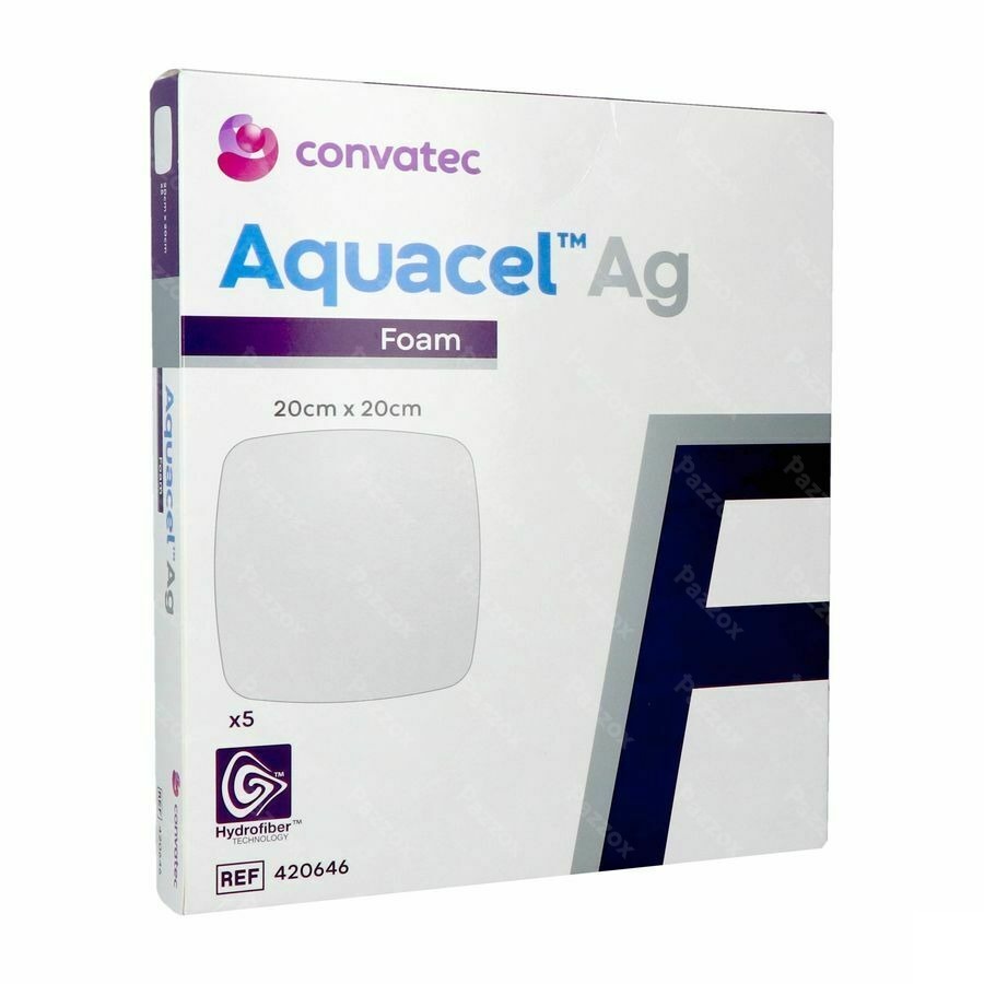 Aquacel Ag Foam Non Adhesif 20x20cm 5