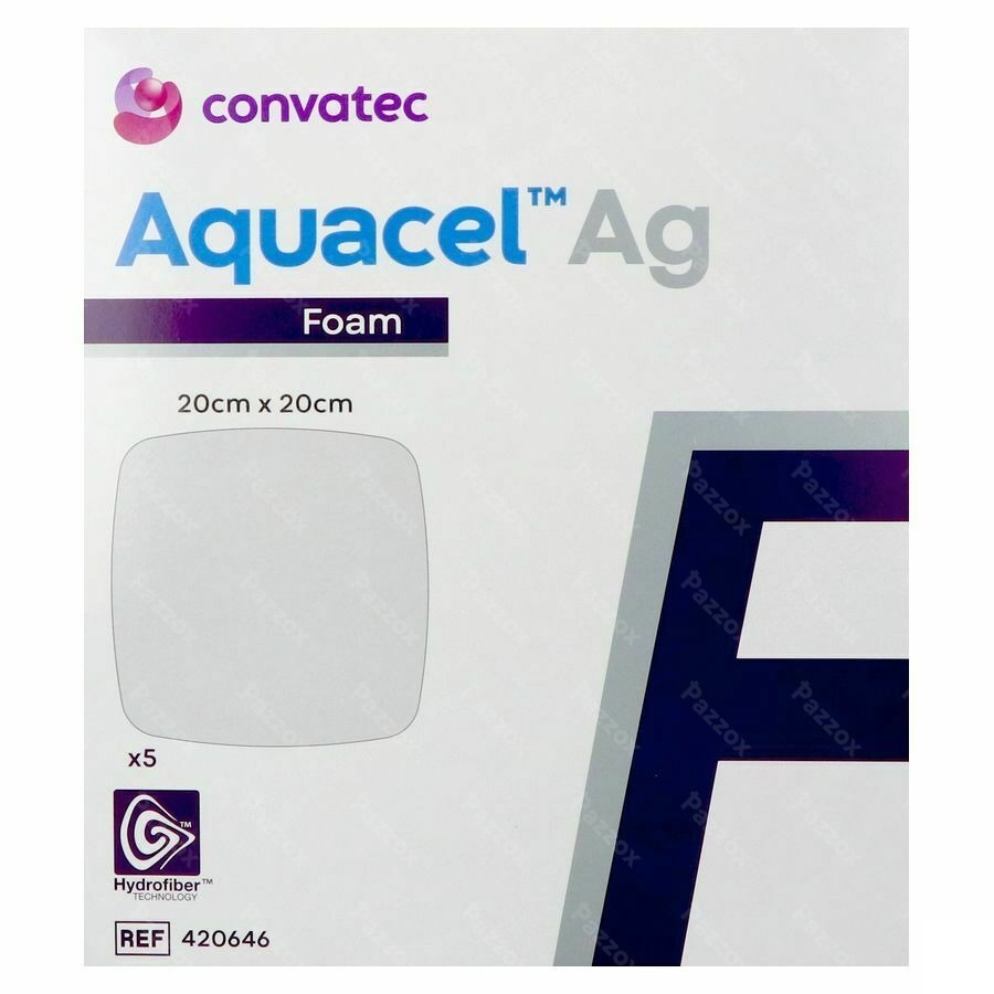 Aquacel Ag Foam Non Adhesif 20x20cm 5