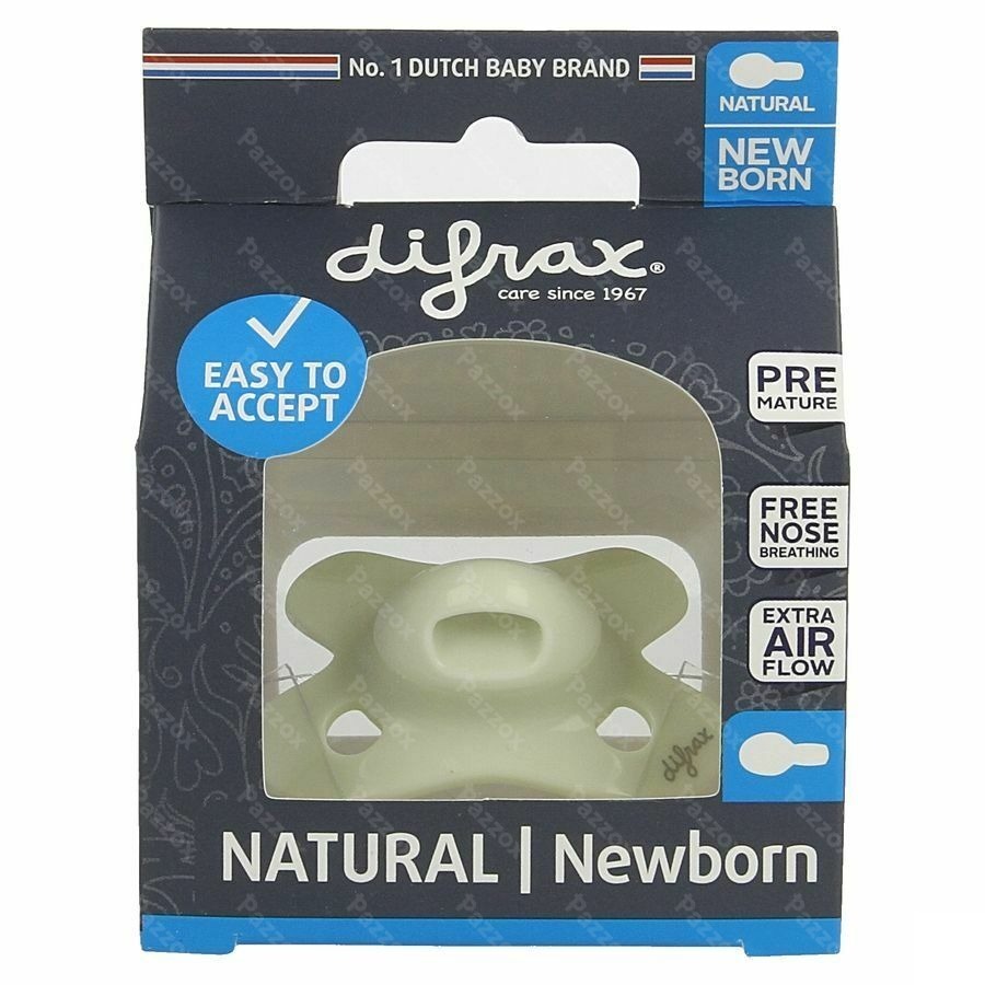 Difrax Sucette Natural Newborn Uni/pure Assorti