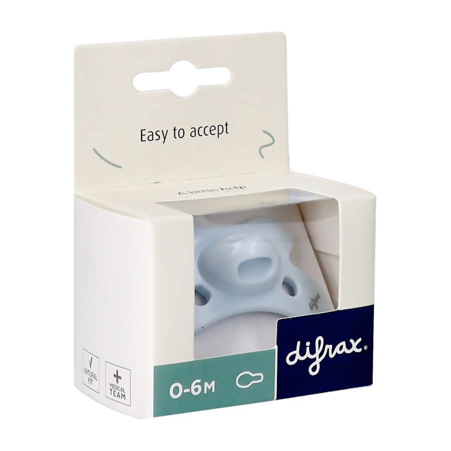 Difrax Sucette Natural 0-6 Mois Pure Ice
