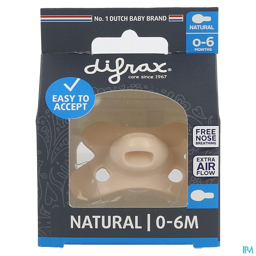 Difrax Fopspeen Natural 0-6 Maanden Pure Blossom