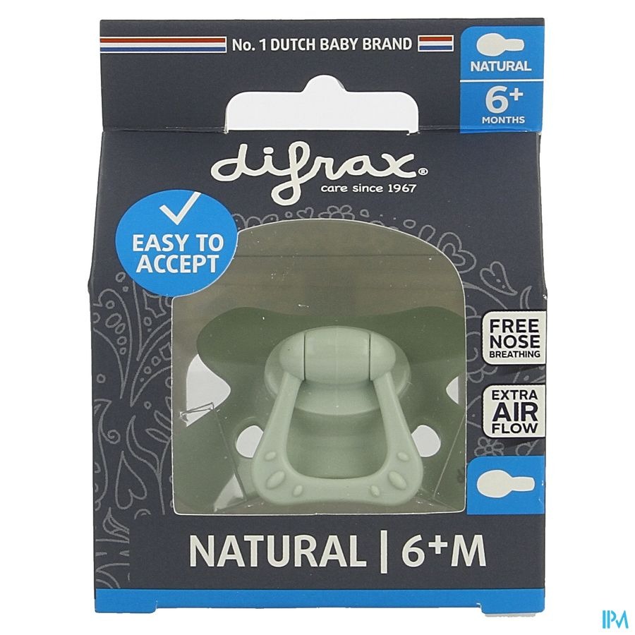 Difrax Fopspeen Natural 6m+ Pure Pistache