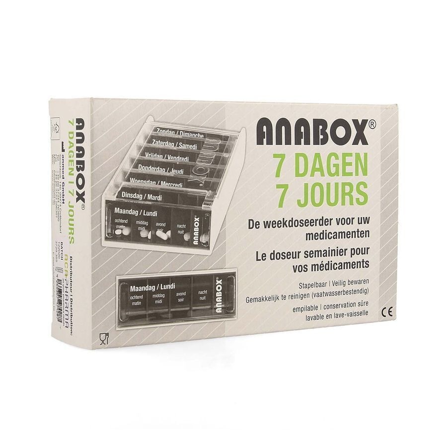 Anabox Pilbox 7 Jours Blanc Fr/nl