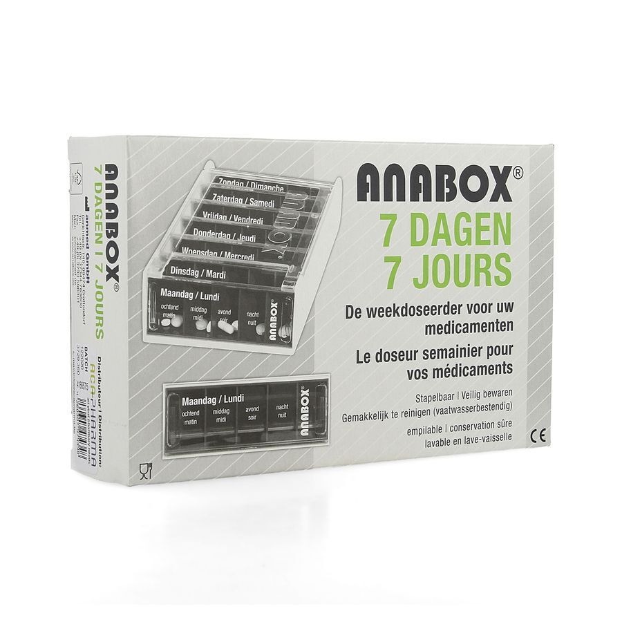 Anabox Pilbox 7 Dagen Kind Multicolor Nl/fr