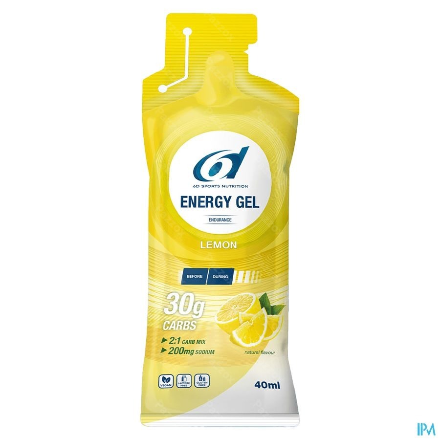 6d Sports Nutrition Energy Gel Lemon 6x40ml