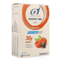 6d Sports Nutrition Energy Gel Fruits Rouges 6x40ml