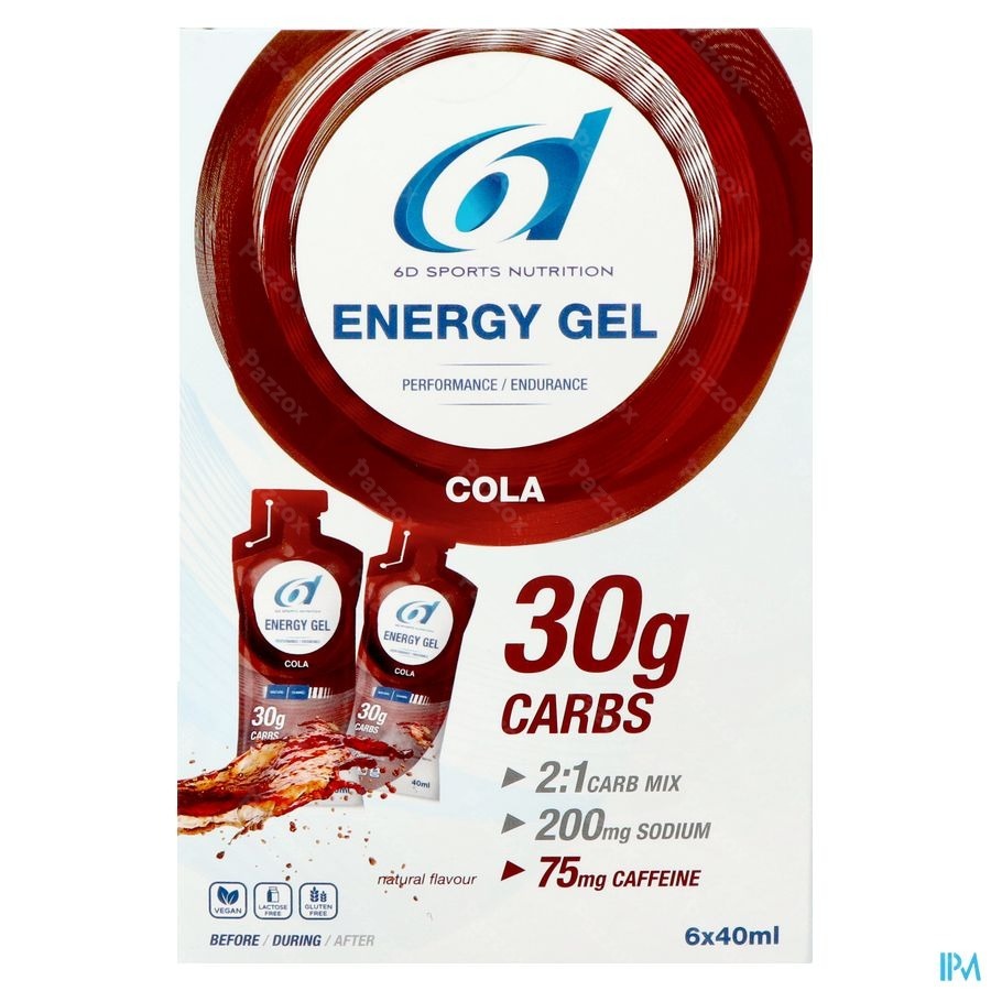 6d Sixd Energy + Caffeine Gel Cola 6x40ml