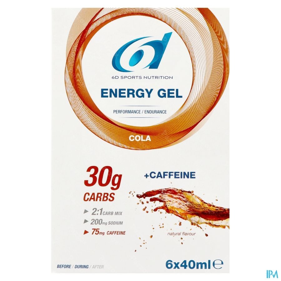 6d Sixd Energy + Caffeine Gel Cola 6x40ml