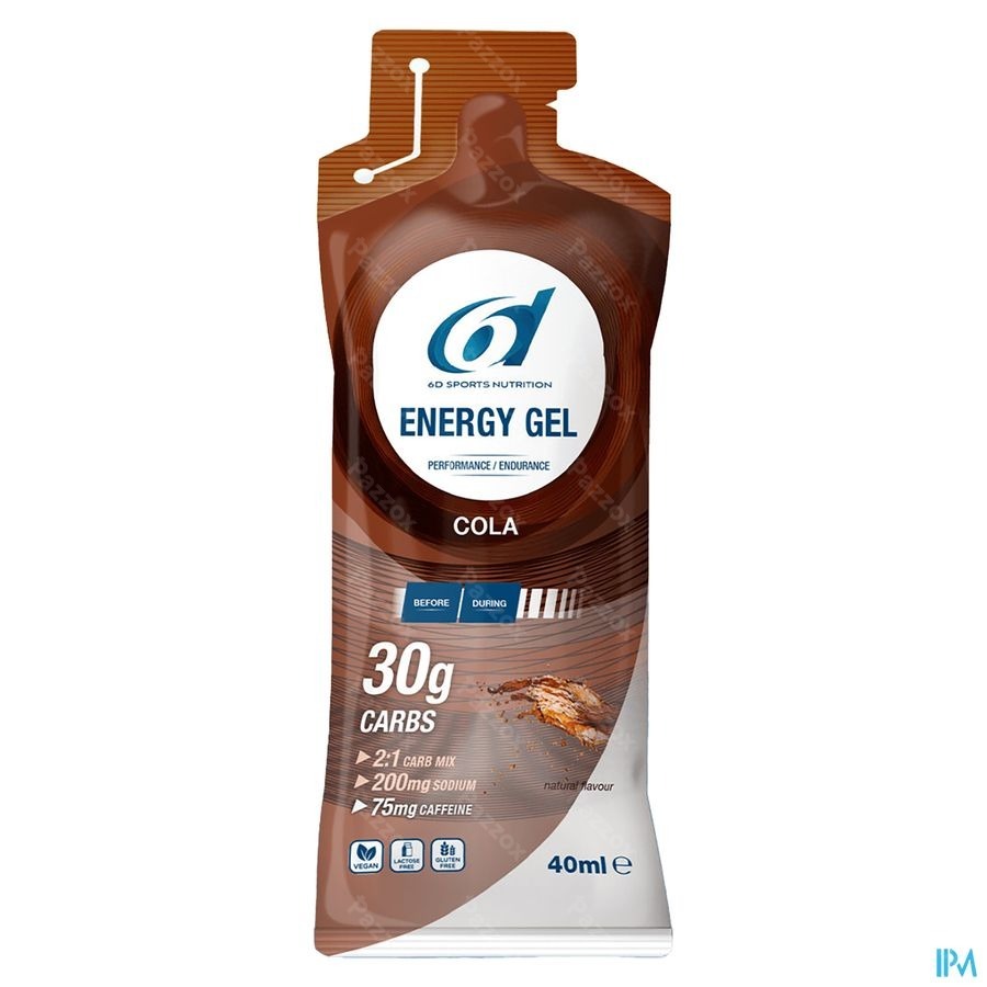 6d Sixd Energy + Caffeine Gel Cola 6x40ml