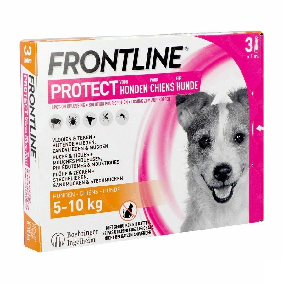 Frontline Protect Spot On Sol Chien 5-10kg Pipet 3