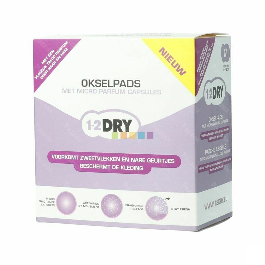 1-2 Dry Medium Okselpads Fragranced 12