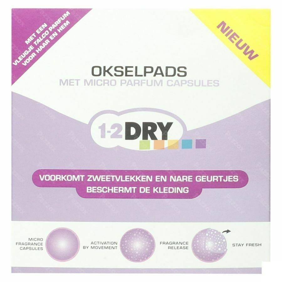 1-2 Dry Medium Okselpads Fragranced 12