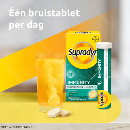 Supradyn Immunity Voedingssupplement Weerstand Vitamine C, D en Zink 30 Bruistabletten