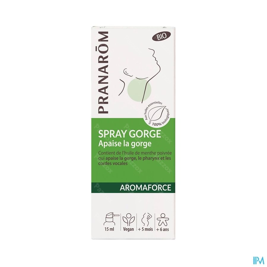 Pranarôm Spray Gorge Apaisant Bio 15ml