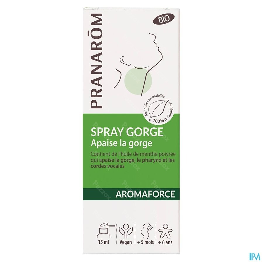 Pranarôm Spray Gorge Apaisant Bio 15ml