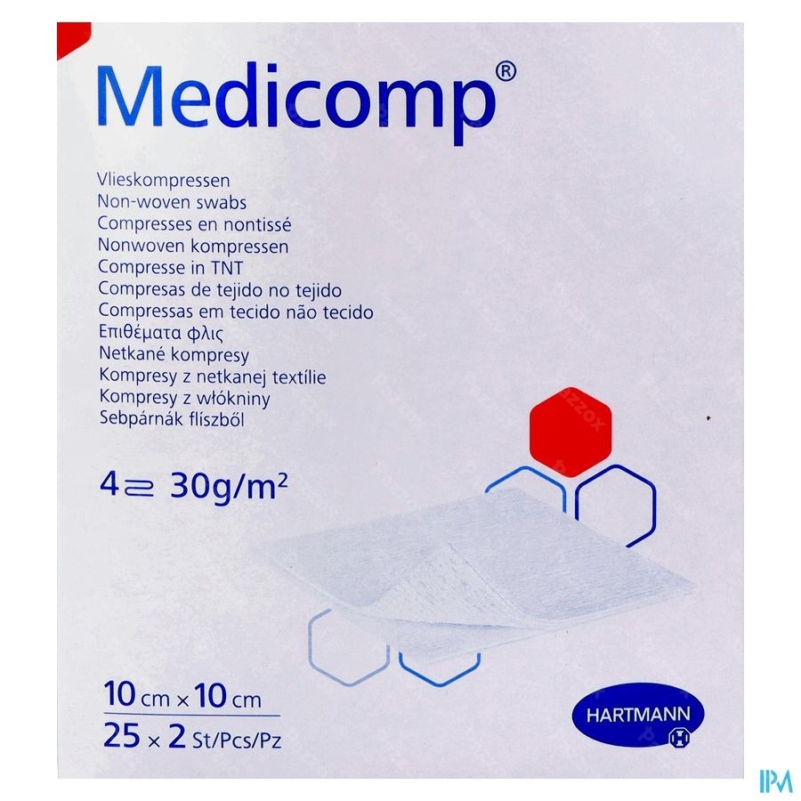 Medicomp Cp Ster 4pl 10x10cm 30g 25x2