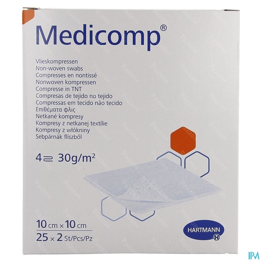 Medicomp Cp Ster 4pl 10x10cm 30g 25x2