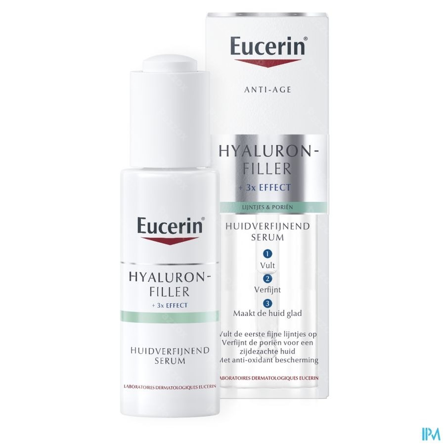 Eucerin Hyaluron-Filler 3x Effect Huidverfijnend Serum Rimpels Lijntjes en Poriën 30ml