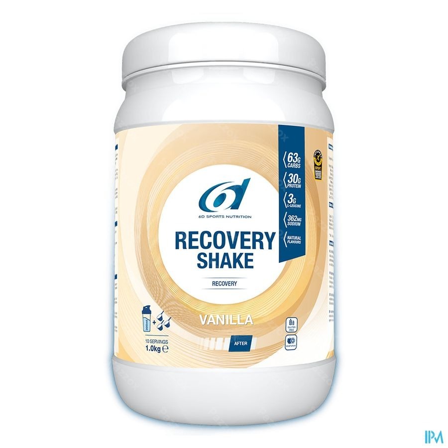 6d Sports Nutrition Recovery Shake Vanilla 1kg 