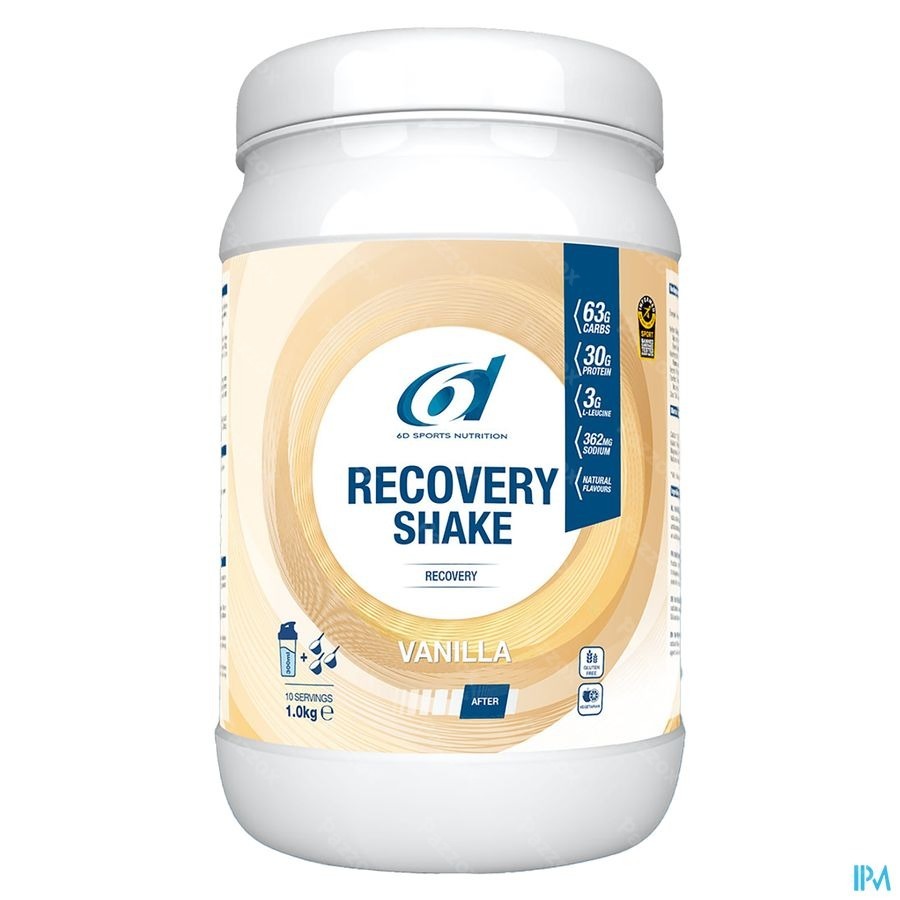 6d Sports Nutrition Recovery Shake Vanilla 1kg 