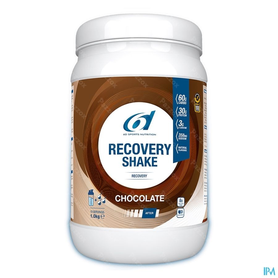 6d Sports Nutrition Recovery Shake Chocolate 1kg 