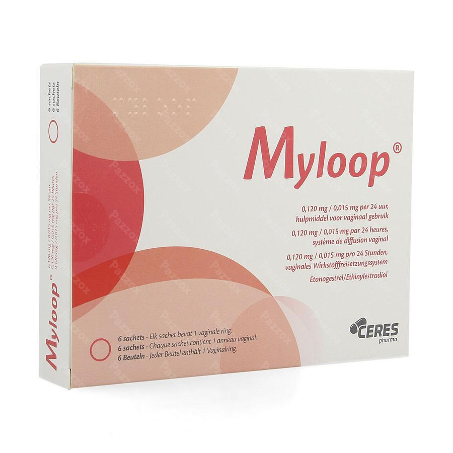 Myloop 0,120mg/0,015mg/24h Syst.diffusion Vagin. 6