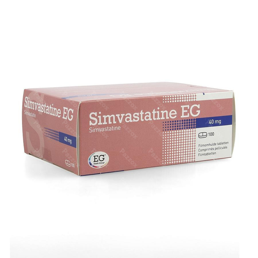 Simvastatine Eg 40mg Pi Pharma Comp Pell 100 Pip