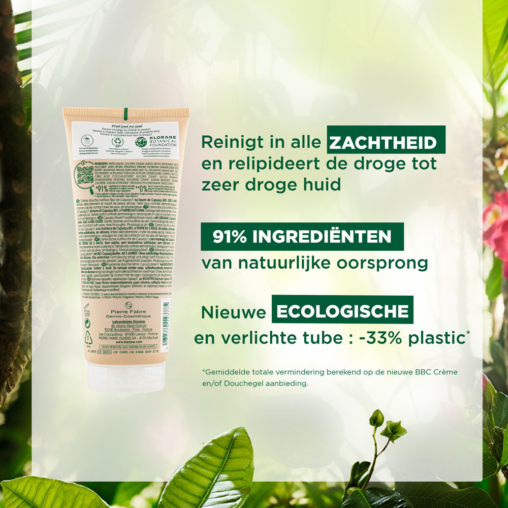 Klorane Lichaam Douchecr Cupuacubloem 200ml Nf