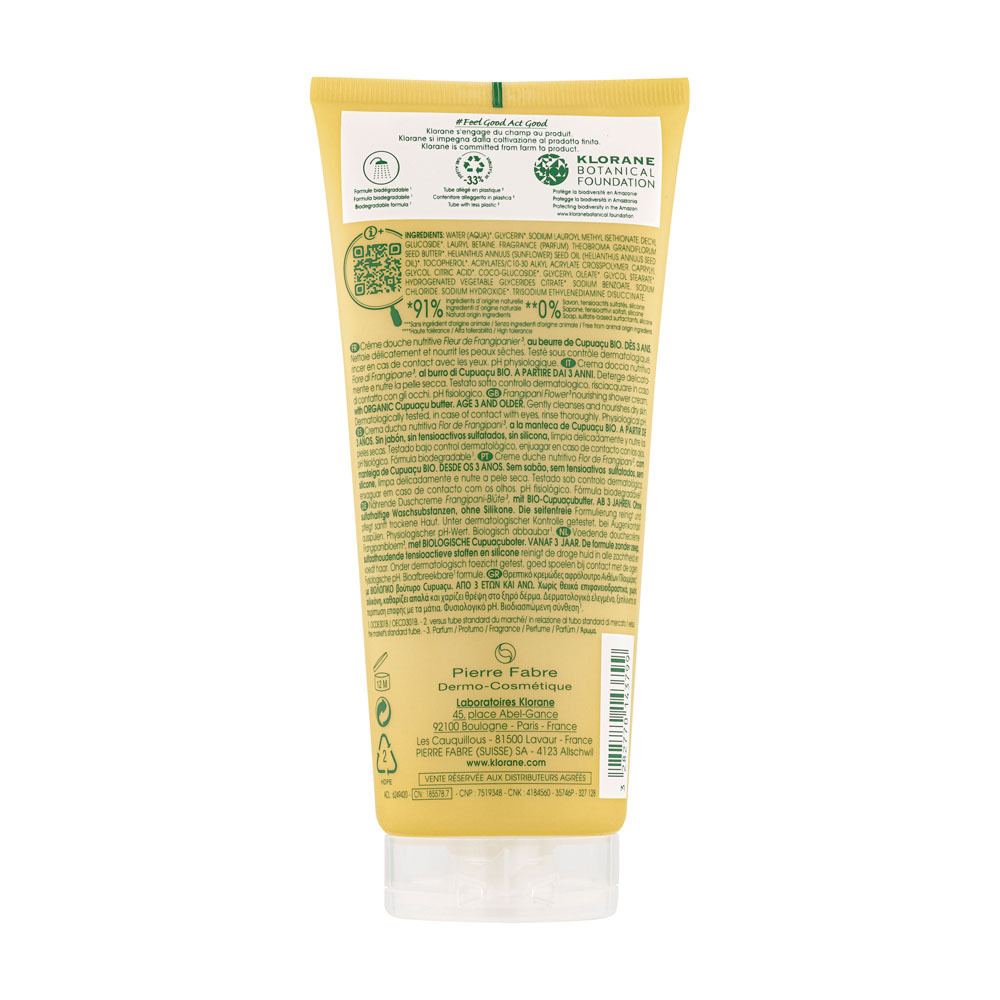 Klorane Corps Douche Cr Frangipanier 200ml Nf