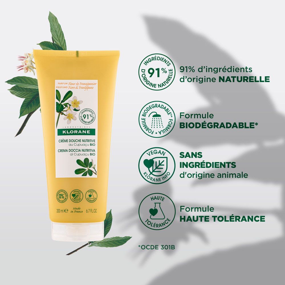 Klorane Corps Douche Cr Frangipanier 200ml Nf