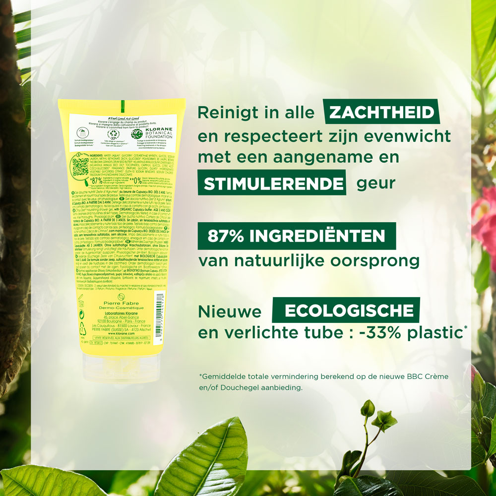 Klorane Lichaam Douchegel Zeste Cistrusvr.200ml Nf