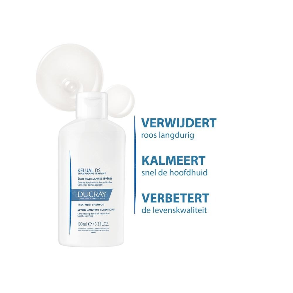 Ducray Kelual DS Hardnekkige Schilfers Shampoo Anti Roos 100ml