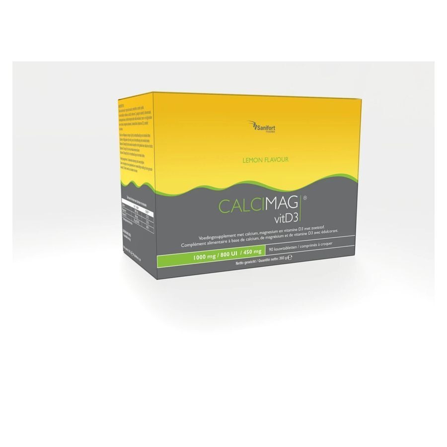 Calcimag Ca 1g/d3 800ui/mg 450mg Lemon Chew 90