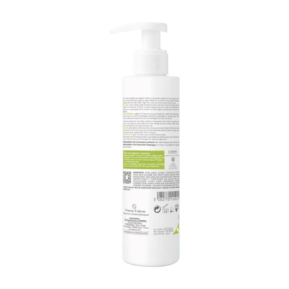 A-Derma Dermalibour+ Cicagel Moussant 200ml