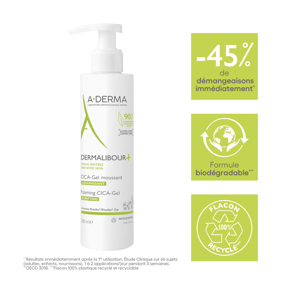 A-Derma Dermalibour+ Cicagel Moussant 200ml