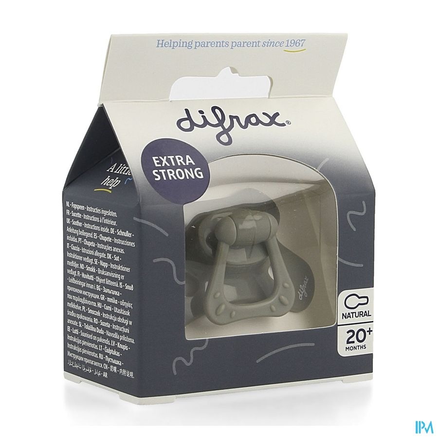 Difrax Fopspeen Natural 20m+ Uni Grijs